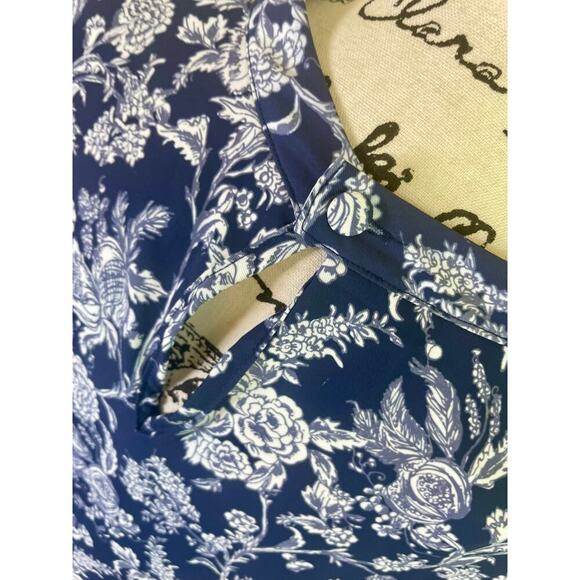 SMITH & QUINN DRESS THE L.A. BOUQUET NAVY BLUE SZ XL LONG SLEEVE SOPHISTICATED - Picture 10 of 16